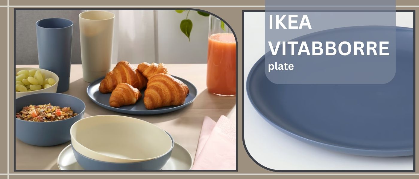 بشقاب غذاخوری ایکیا مدل IKEA VITABBORRE